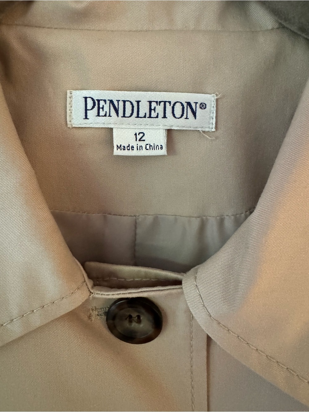 Pendelton Beige Cotton Blend Utility Jacket - Picture 2 of 7